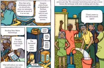 Brown with blue is green