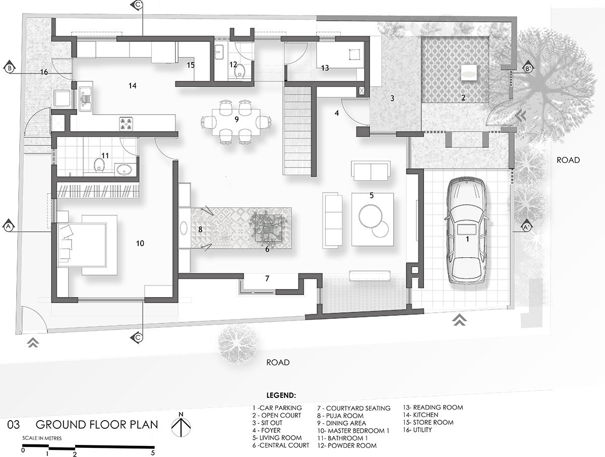 House With Two Courts | Shuonya Nava Designs