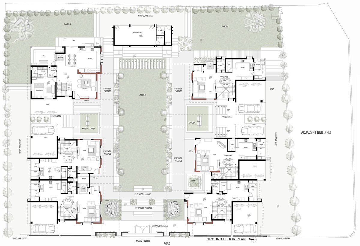 Chitrakut - An Extended Family Cluster- Faliyu | AANGAN Architects