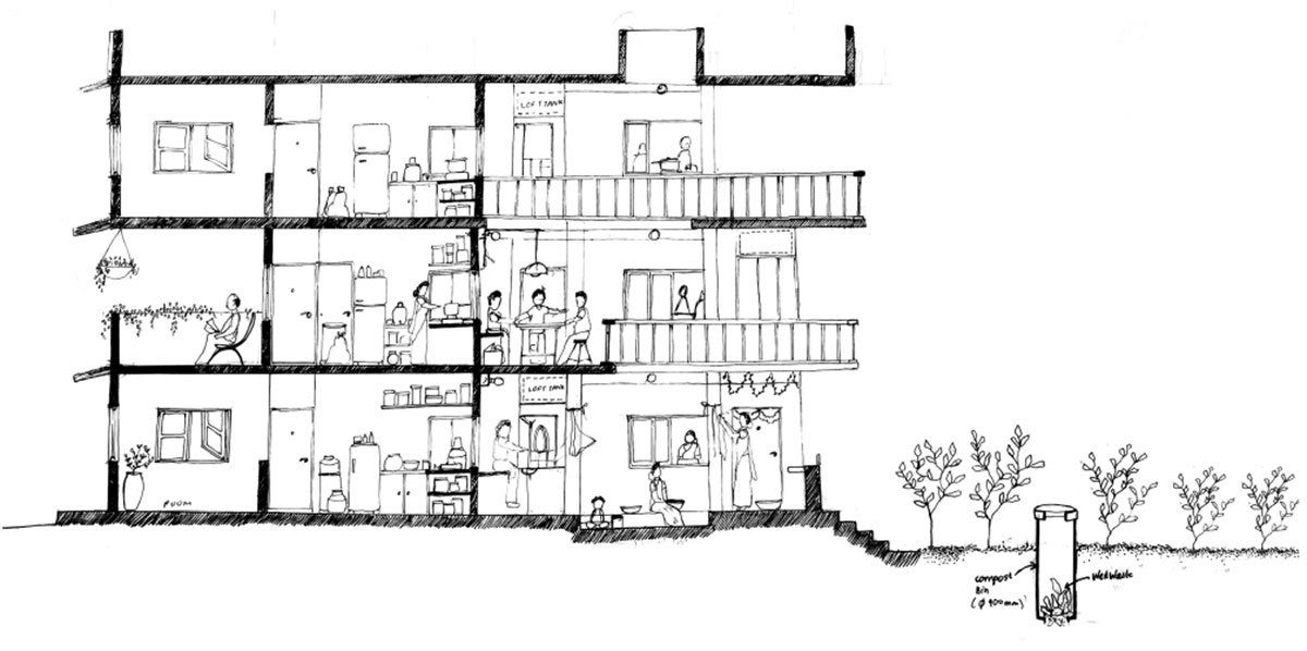 Re-Imagining Housing through Everyday Infrastructures: A Low Income Housing In Mumbai That Integrates Technology & Sociality For An Inclusive & Democratic Space For Living | Architecture Thesis