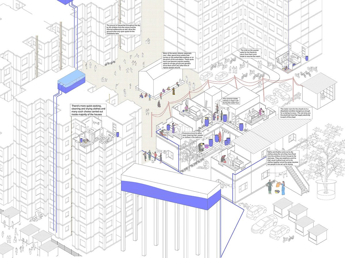 Re-Imagining Housing through Everyday Infrastructures: A Low Income Housing In Mumbai That Integrates Technology & Sociality For An Inclusive & Democratic Space For Living | Architecture Thesis
