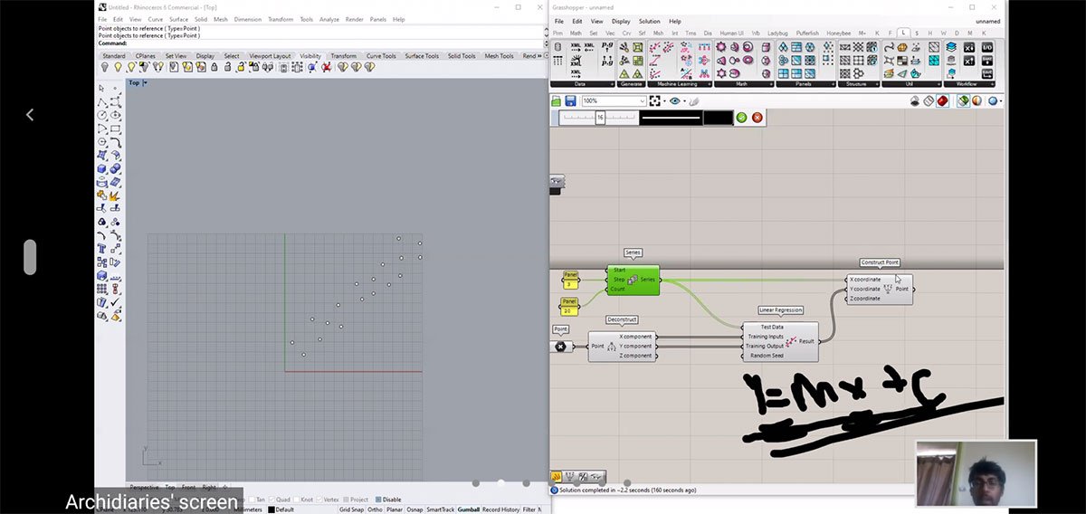 Day 9 | Linear Regression in grasshopper, K-Means Clustering in grasshopper: Task 1, 2