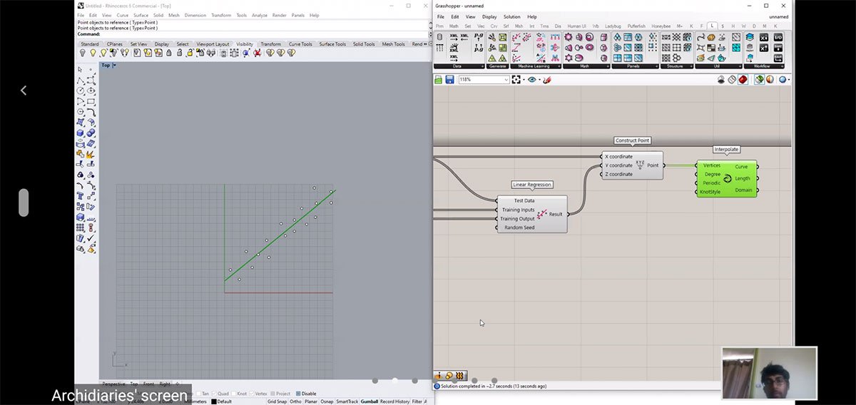 Day 9 | Linear Regression in grasshopper, K-Means Clustering in grasshopper: Task 1, 2