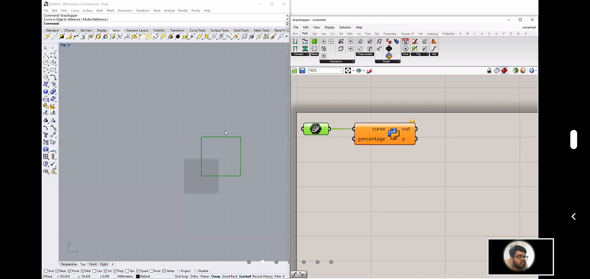Day 7| GhPython scripting in grasshopper: Task 1,2,3