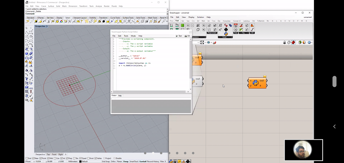 Day 7| GhPython scripting in grasshopper: Task 1,2,3