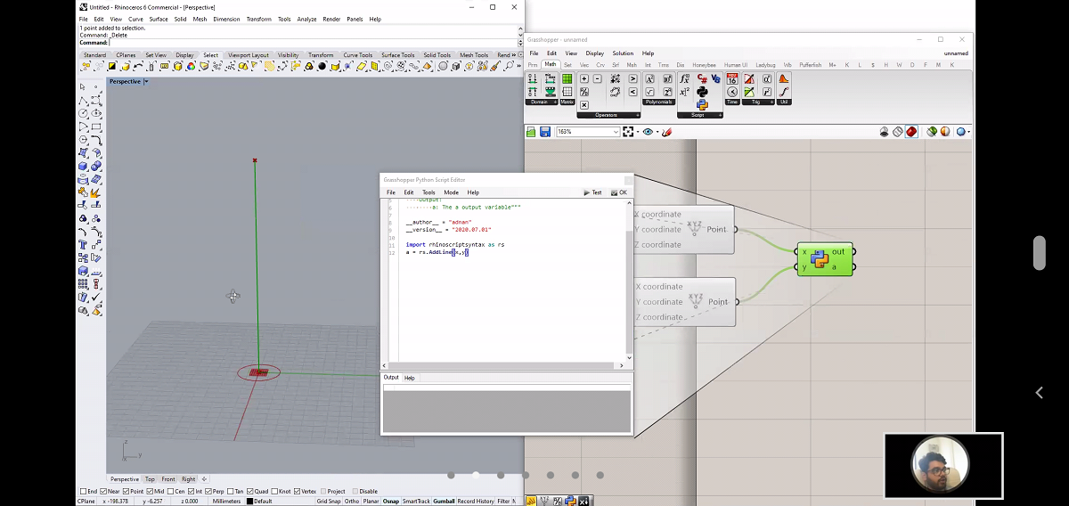 Day 7| GhPython scripting in grasshopper: Task 1,2,3