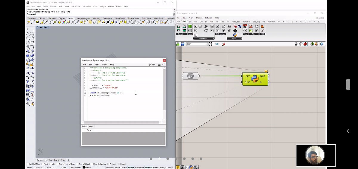 Day 7| GhPython scripting in grasshopper: Task 1,2,3