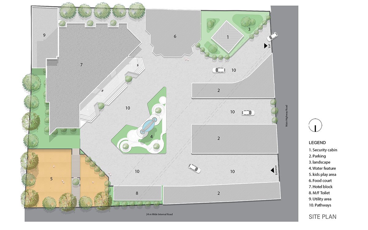 Hotel fountain | Associated Architects Pvt. Ltd.