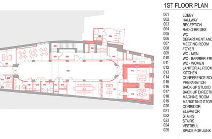 Conversion of Furniture House into Czech Radio Olomouc | Atelier 38