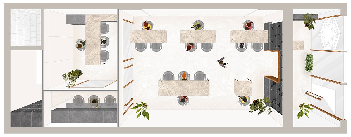 Office with Four Screens | ARPA Design + Dhulia Architecture Design Studio