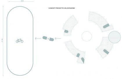 Glowing Bicycle station in Bergamo | Studio Capitanio Architetti