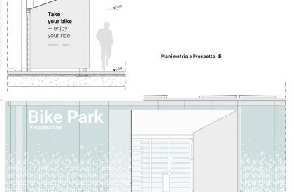 Glowing Bicycle station in Bergamo | Studio Capitanio Architetti