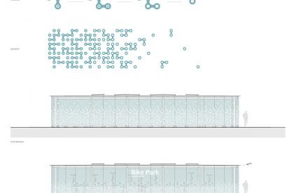 Glowing Bicycle station in Bergamo | Studio Capitanio Architetti