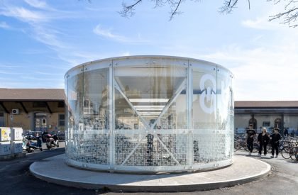 Glowing Bicycle station in Bergamo | Studio Capitanio Architetti