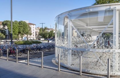 Glowing Bicycle station in Bergamo | Studio Capitanio Architetti