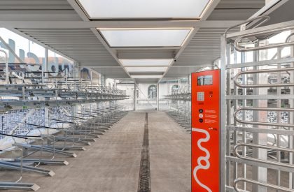 Glowing Bicycle station in Bergamo | Studio Capitanio Architetti