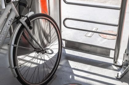 Glowing Bicycle station in Bergamo | Studio Capitanio Architetti