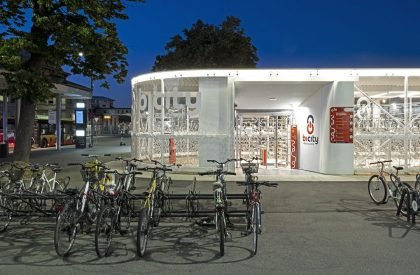 Glowing Bicycle station in Bergamo | Studio Capitanio Architetti