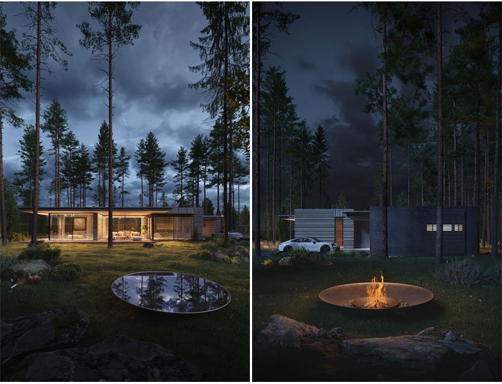 In harmony with nature: a house for two in Repino | Kerimov Architects