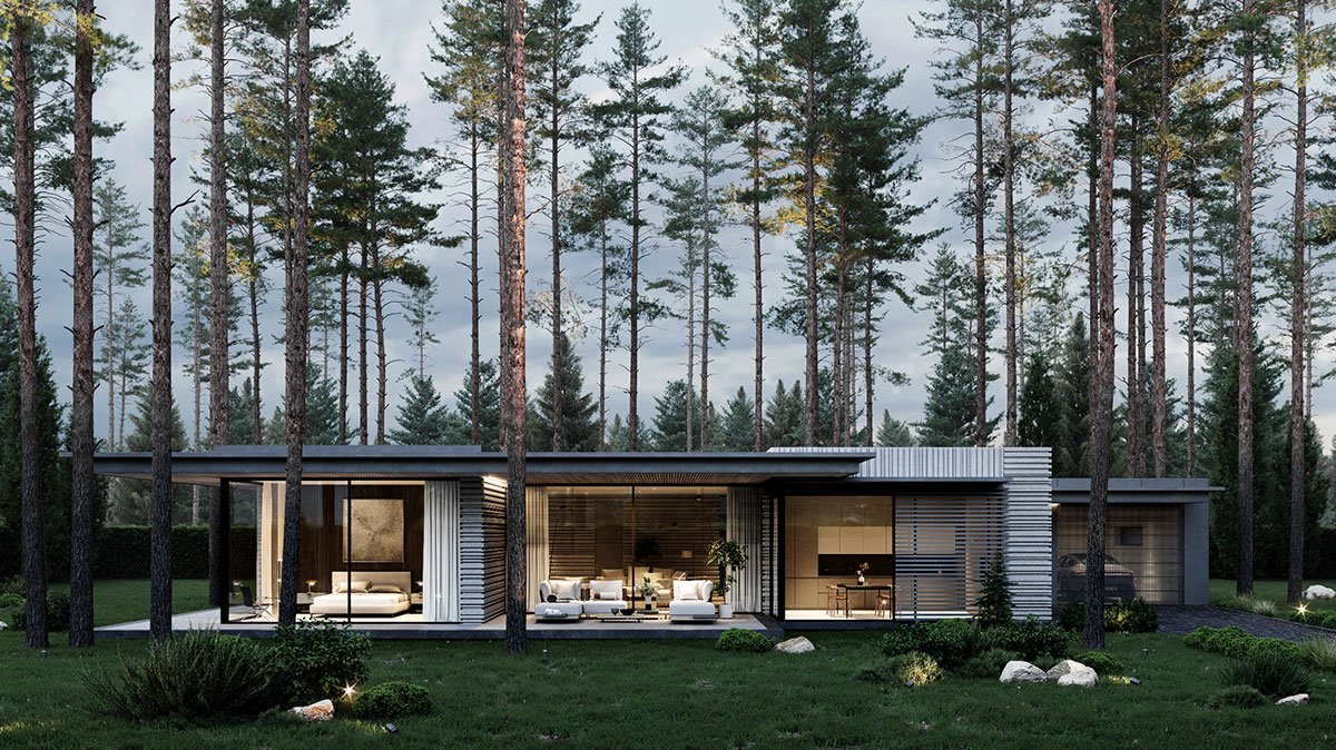 In harmony with nature: a house for two in Repino | Kerimov Architects