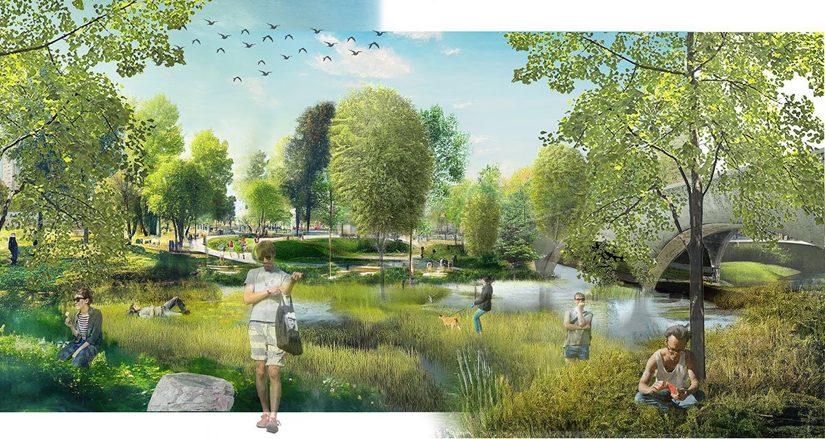 Upside Down Flows: Redeeming the landscapes crossed by the Olona River in Milan | Landscape Architecture Thesis