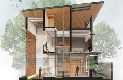 Carving a court of Quietude in a Bustling Cityscape | Mudbricks