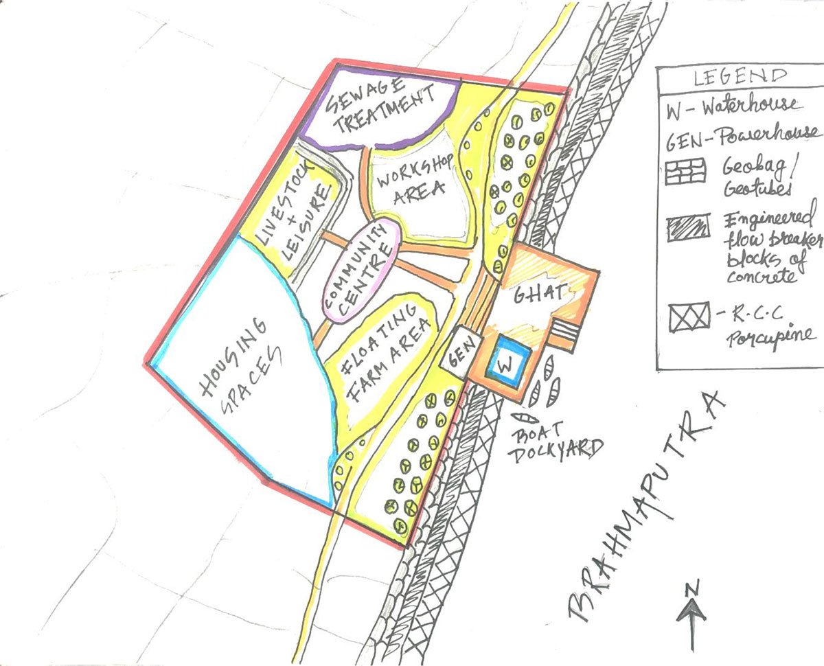 Project Noah-The Floating Village at Majuli, Assam, India | Design Thesis on Floating Architecture