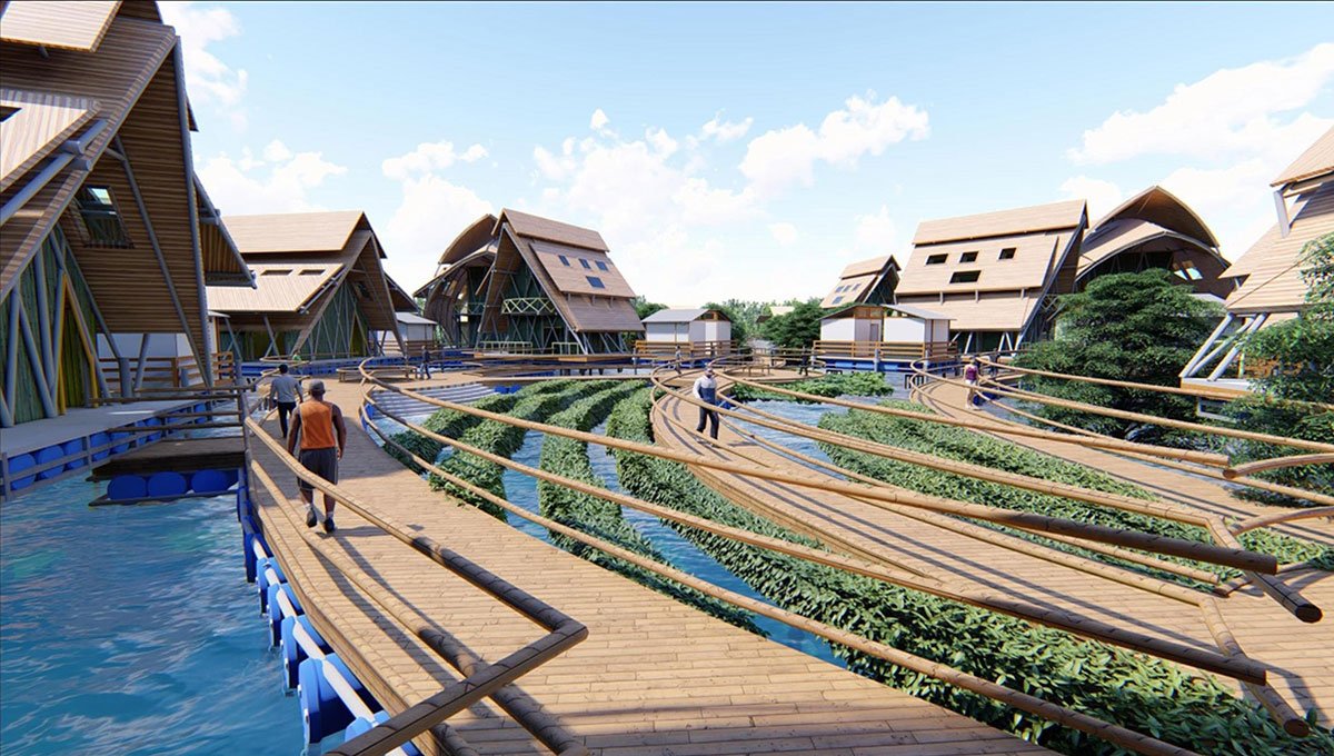 Project Noah-The Floating Village at Majuli, Assam, India | Design Thesis on Floating Architecture