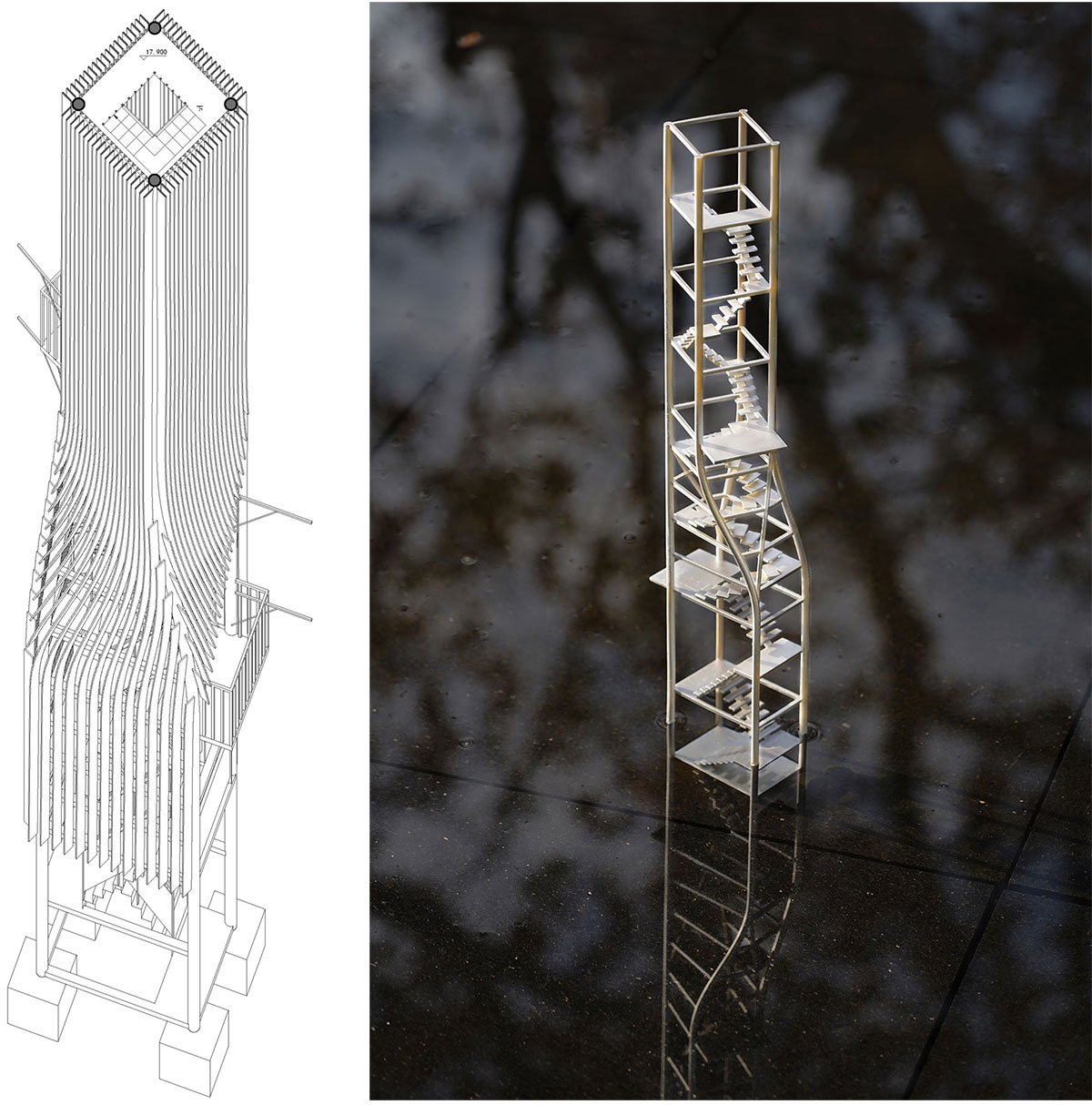 Twisting Tower and Spiral Station | HCCH Studio