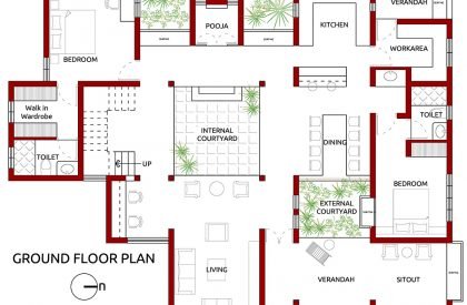 Central Courtyard House | Bhoomija Creations