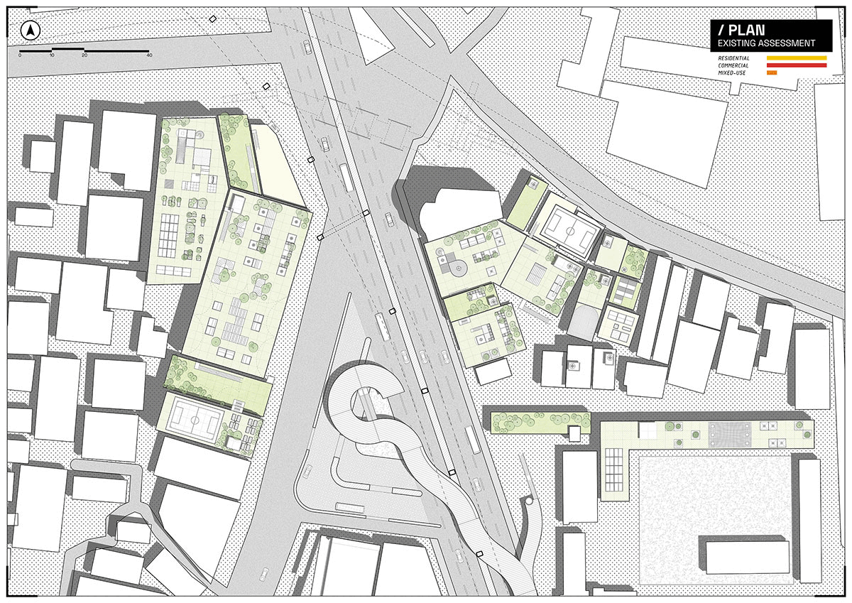 Urban Tune-Up : Architectural Packages for Block-Based Rooftop Spaces as Containers of Public Life in Dhaka, Bangladesh | Architecture Thesis on Urban Revitalization