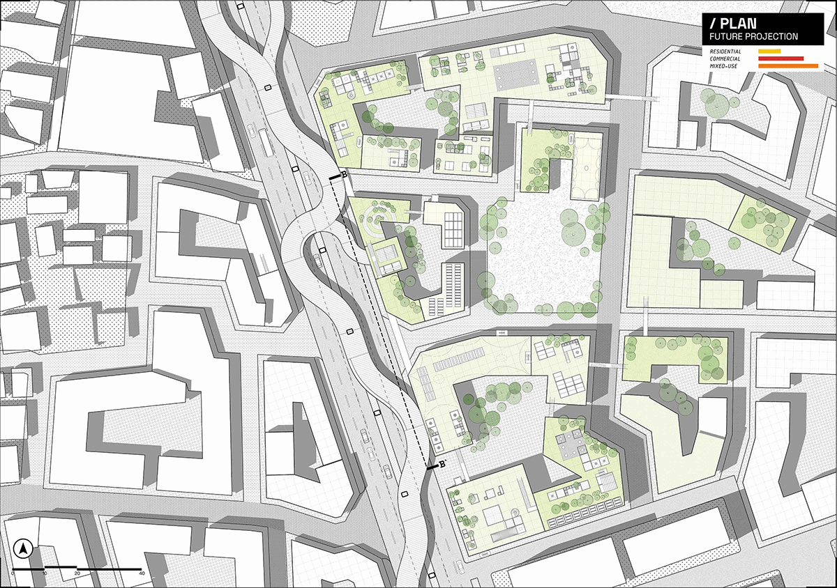 Urban Tune-Up : Architectural Packages for Block-Based Rooftop Spaces as Containers of Public Life in Dhaka, Bangladesh | Architecture Thesis on Urban Revitalization