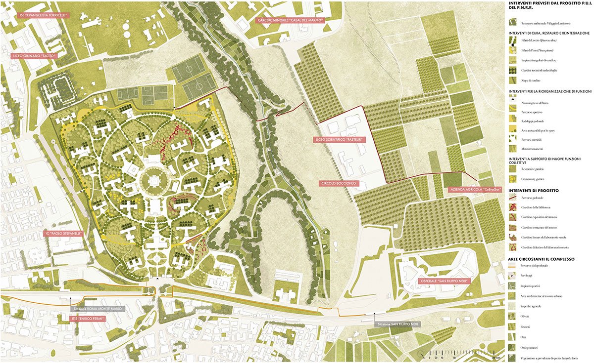 Biodiversity and Care: The new gardens of Santa Maria della Pietà, Rome | Landscape Architecture Thesis