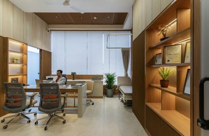 Modern Hospital Interior at Ratnanjali Solitaire | Prashant Parmar Architect – Shayona Consultant