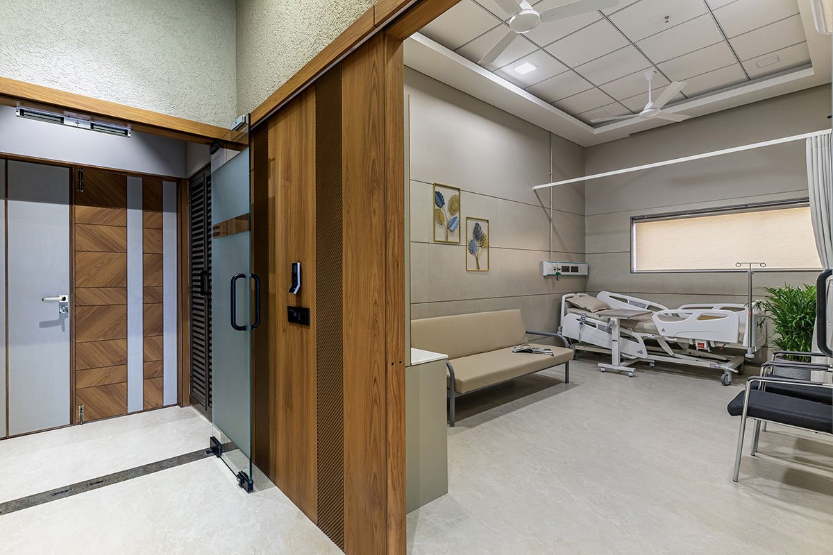 Modern Hospital Interior at Ratnanjali Solitaire | Prashant Parmar Architect – Shayona Consultant