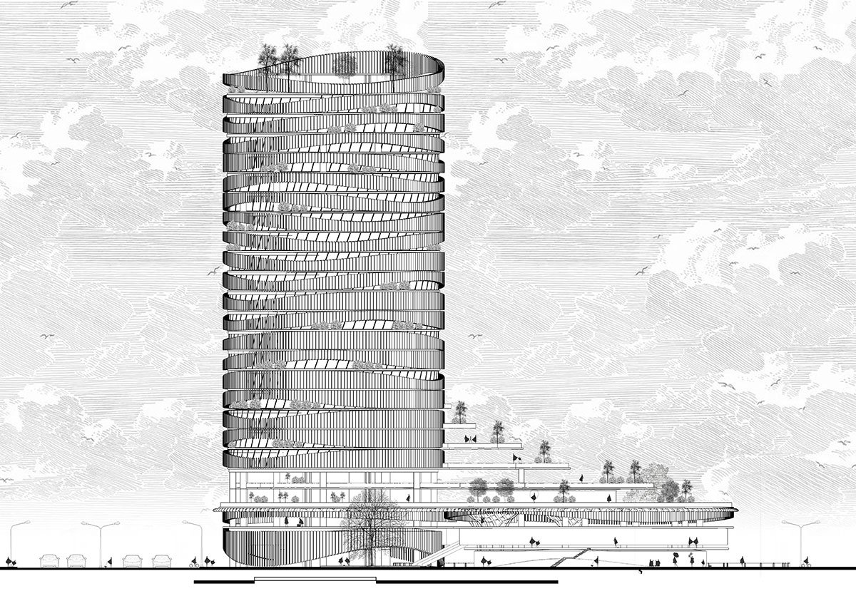 Revitalizing Shibbari Morh: Design of a Public Hall Complex at Khulna, Bangladesh | Architecture Thesis