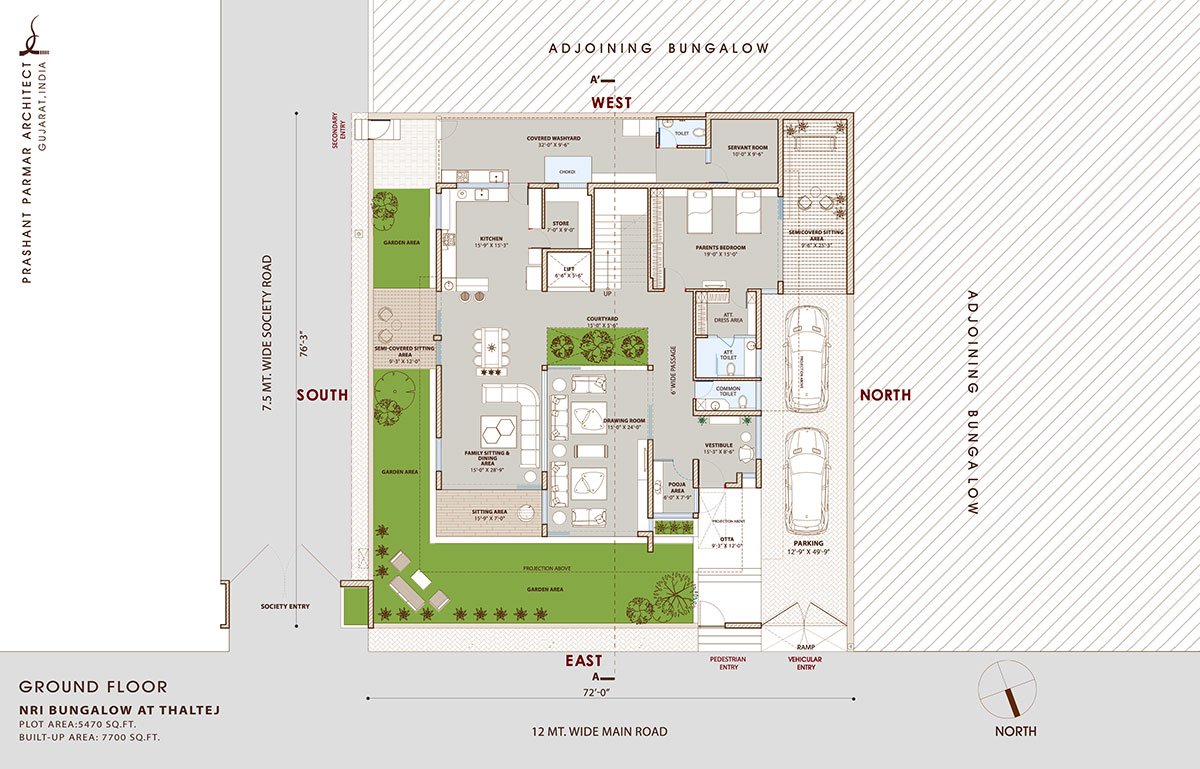 NRI Bungalow at Thaltej | Prashant Parmar Architect – Shayona Consultant