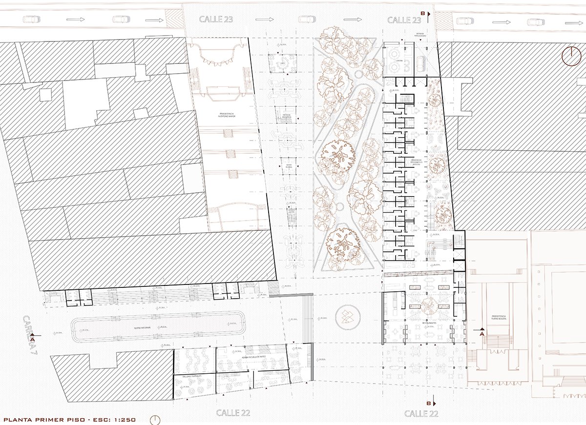 Interstitium: Transforming Residual Fragments into a Cultural Network in Bogotá’s Las Nieves | Bachelor’s Design Project on Mixed-Use Housing