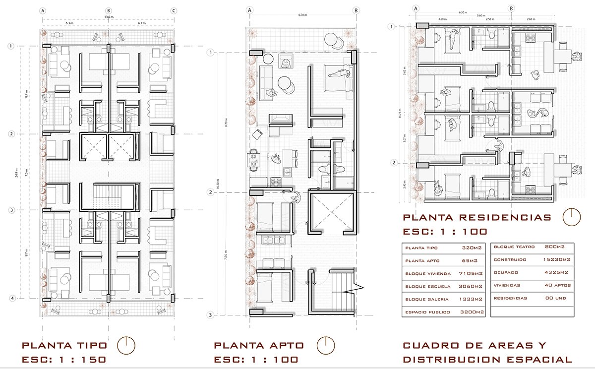 Interstitium: Transforming Residual Fragments into a Cultural Network in Bogotá’s Las Nieves | Bachelor’s Design Project on Mixed-Use Housing