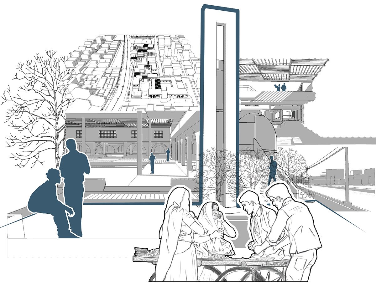 Rethinking The Urban Façade Of Mohammadpur Town Hall Bazaar: Connecting People, Place And Architecture | Bachelors Design Project