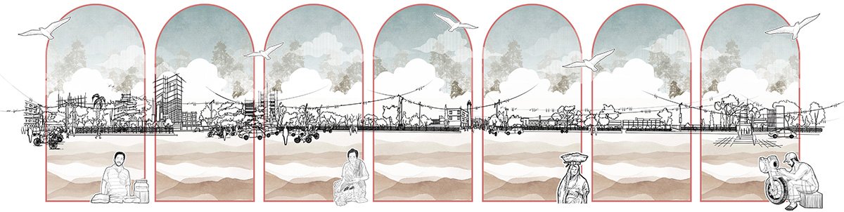 Rethinking The Urban Façade Of Mohammadpur Town Hall Bazaar: Connecting People, Place And Architecture | Bachelors Design Project