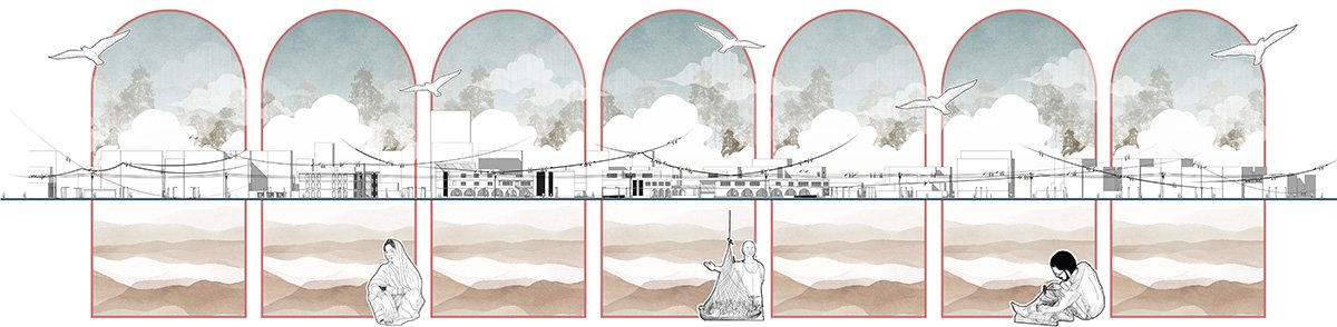 Rethinking The Urban Façade Of Mohammadpur Town Hall Bazaar: Connecting People, Place And Architecture | Bachelors Design Project