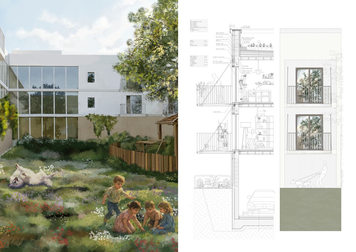 t.bs – tu. blisko swoich (here. close to your people): Affordable Social Housing in Poland That Reimagines Community Living | Bachelors Design Thesis