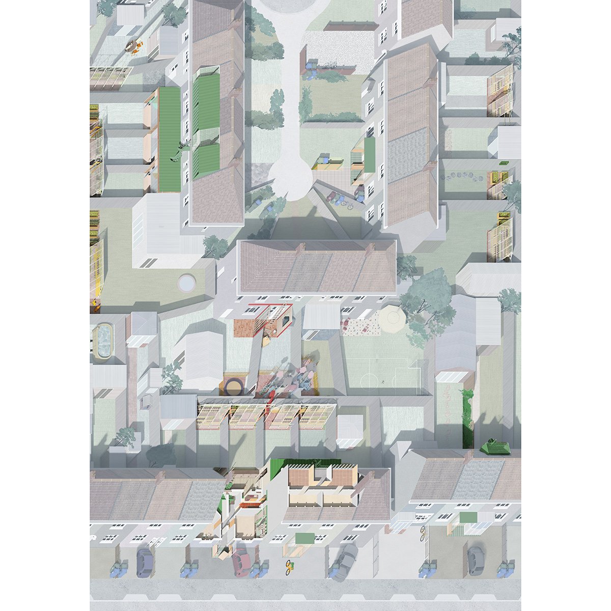 Dwelling Through Division: Reimagining the Party Wall as Social Infrastructure in Becontree, London | Masters Design Project