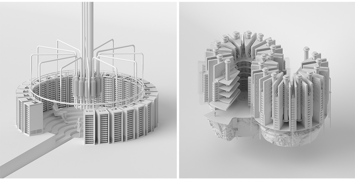 Living Data Center: Transforming Data Infrastructure into Energy-Positive Living Environments | Masters Design Project on Speculative Architecture
