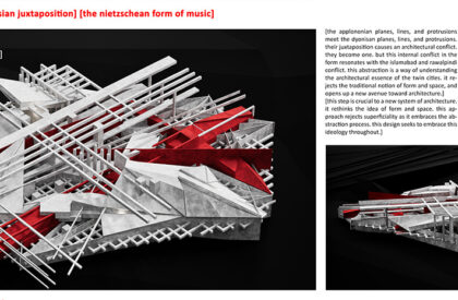 A Tale of the Twin Cities: The Silent Music of Space and Form | Bachelors Design Thesis on Cultural Architecture