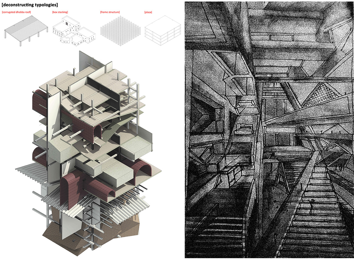 A Tale of the Twin Cities: The Silent Music of Space and Form | Bachelors Design Thesis on Cultural Architecture