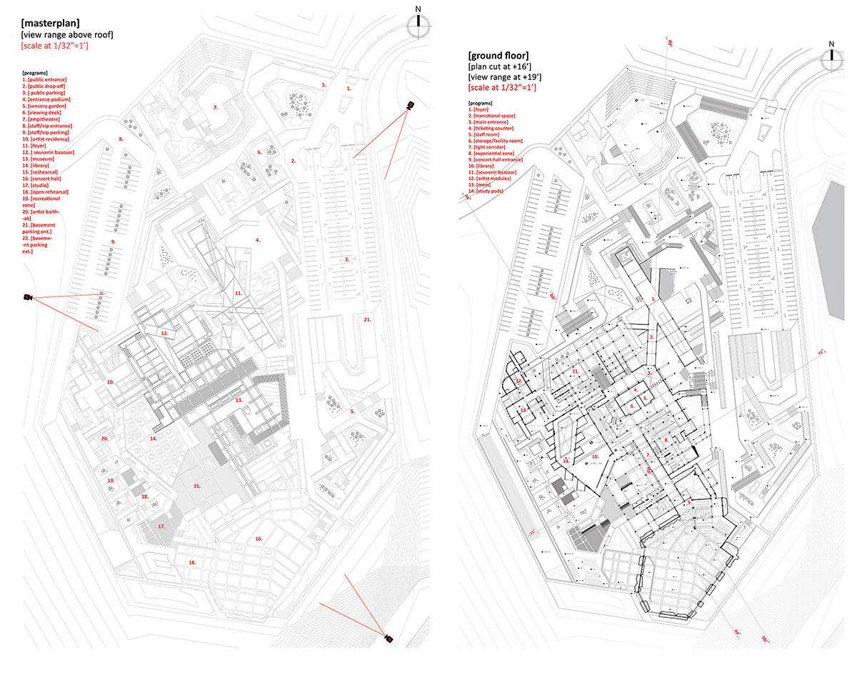 A Tale of the Twin Cities: The Silent Music of Space and Form | Bachelors Design Thesis on Cultural Architecture