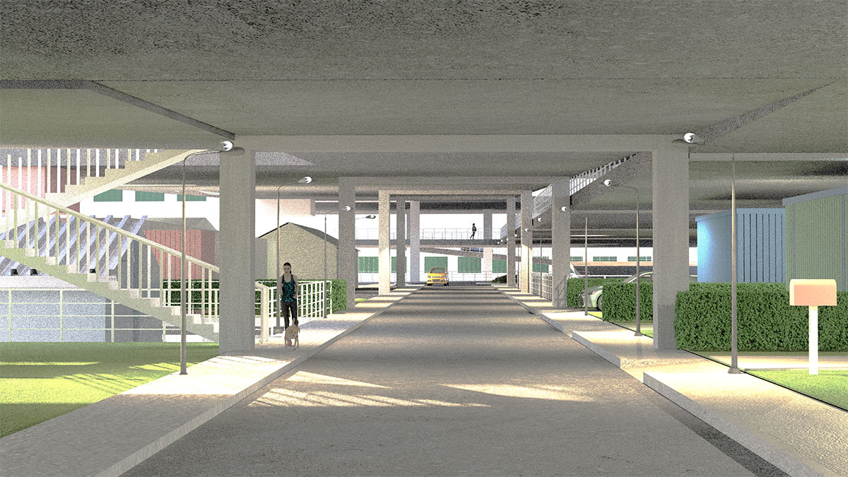Up the Street: Reimagining Los Angeles Housing Through Vertical Neighborhoods | Architecture Thesis
