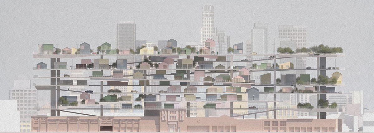 Up the Street: Reimagining Los Angeles Housing Through Vertical Neighborhoods | Architecture Thesis